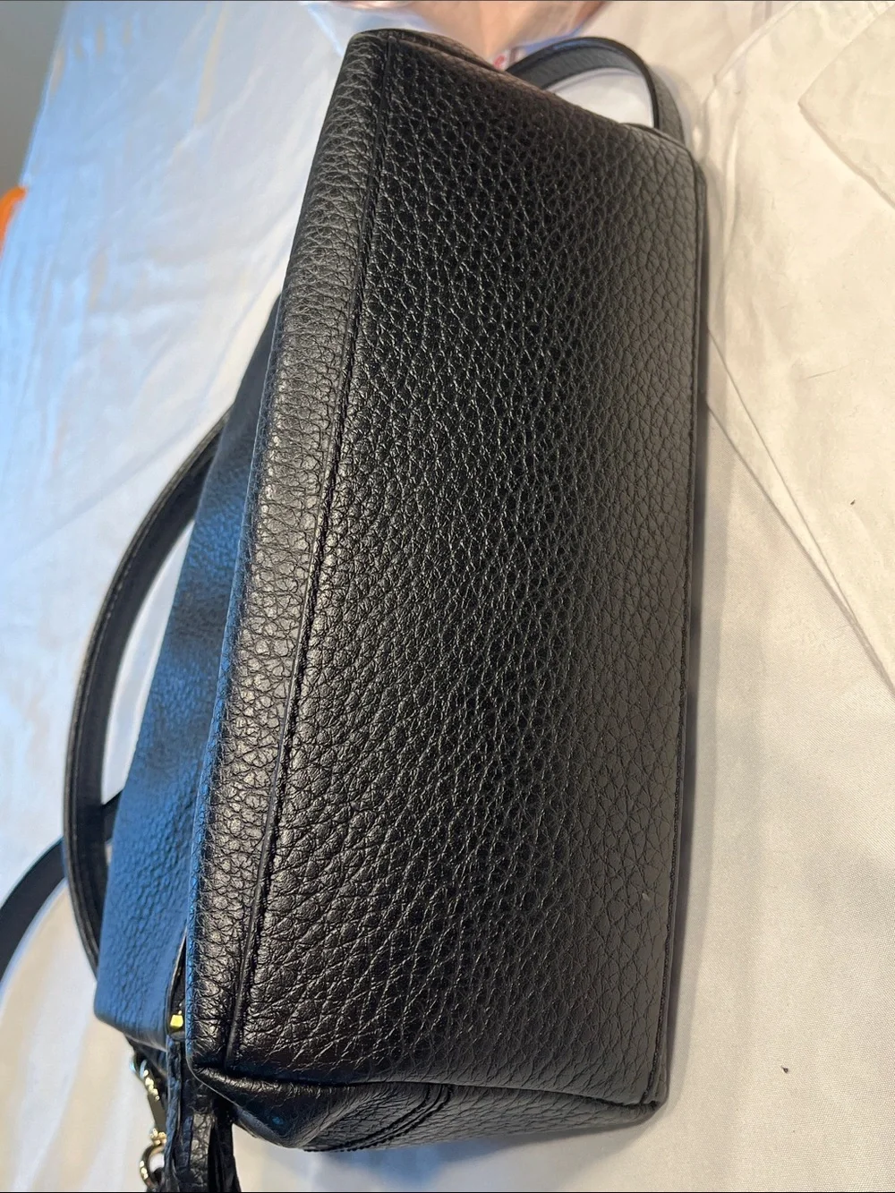 Kate Spade New‎ York Black Pebbled Leather Crossbody Shoulder Bag